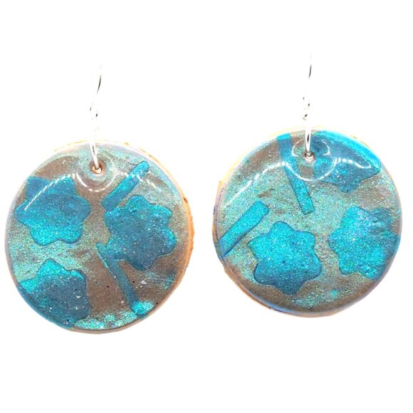 Teal Blues Earrings - Picture 1 of 5